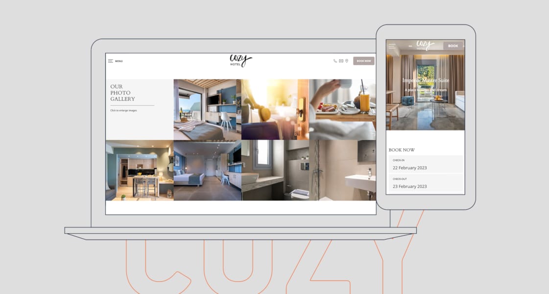 Cozy Hotel Canvas Hotel sites by Hotelwize